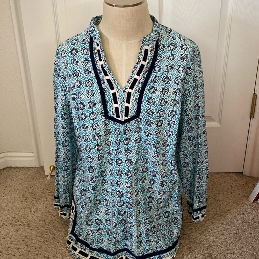 Tunic style long sleeve Saint Tropez shirt